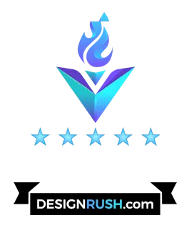 DesignRush five-star rating badge