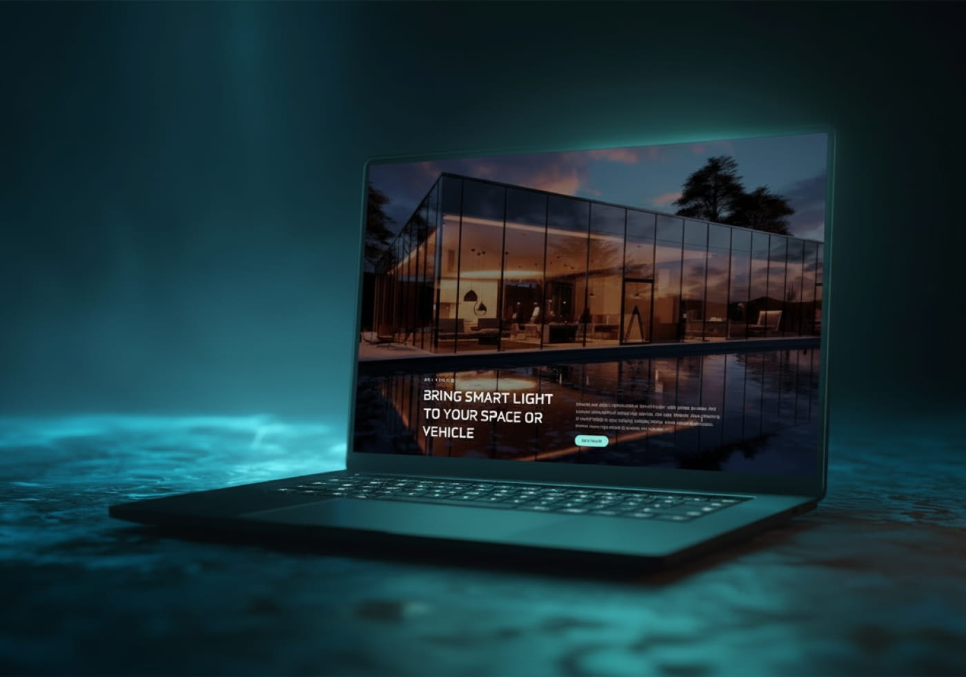 Bespoke ή template στον σχεδιασμό ιστοσελίδων: τι χρειάζονται πραγματικά οι μικρές επιχειρήσεις 1 Core Concepts Web Design & Consult Axon Lux website on a laptop promoting smart lighting for spaces and vehicles