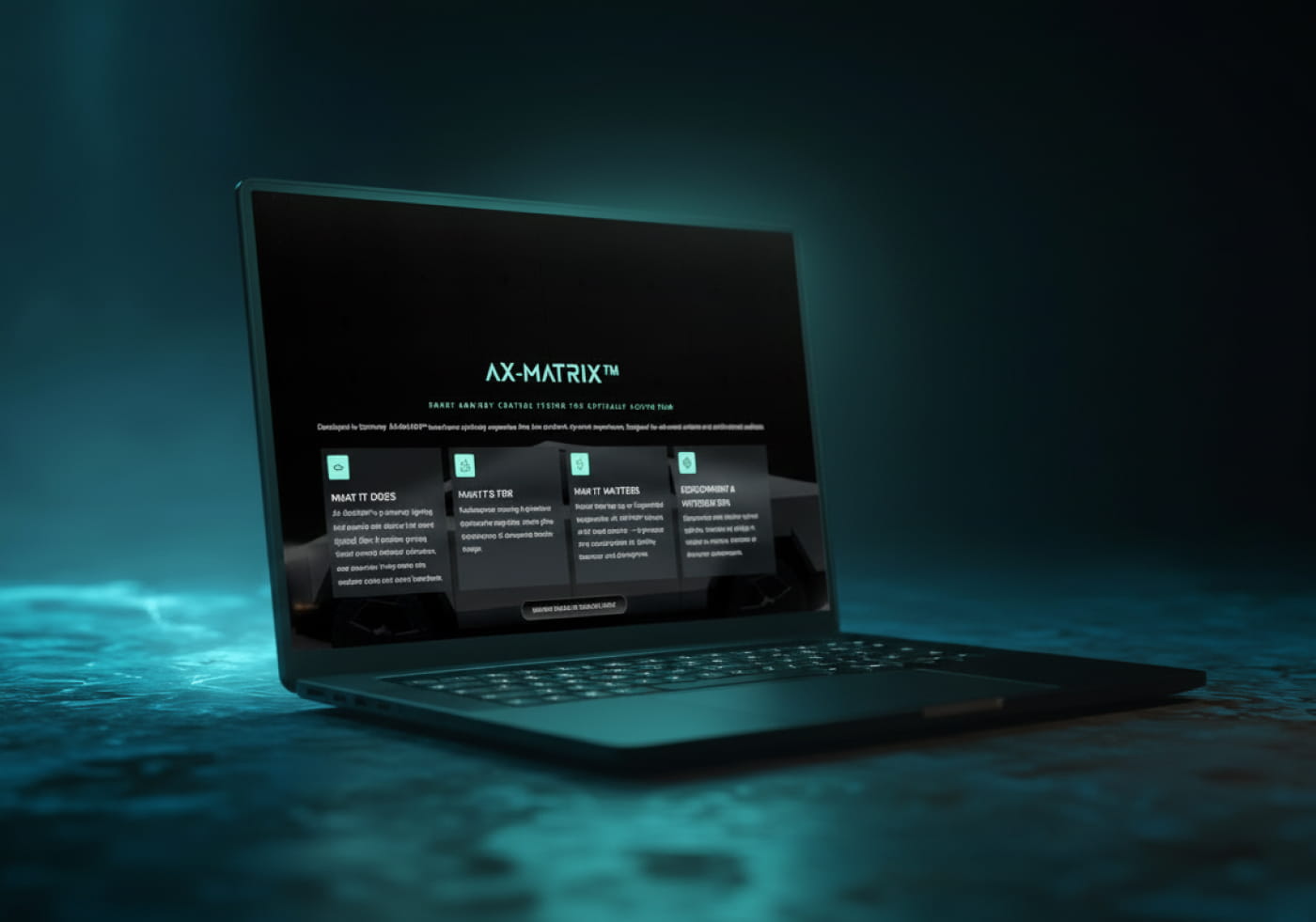 Axon Lux AX-Matrix product page shown on a laptop