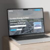 Core Concepts Design Echo website on a laptop, headed Turnkey Energy and M&E Solutions for High-Demand Buildings