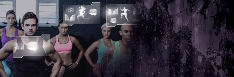 athletic fit group people gym with health interface 800x266